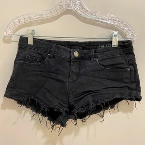 Black Jean Shorts
